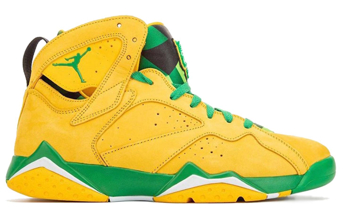 Order Air Jordan 7 Oregon Ducks PE 'Amarillo Verde' AT3375-300