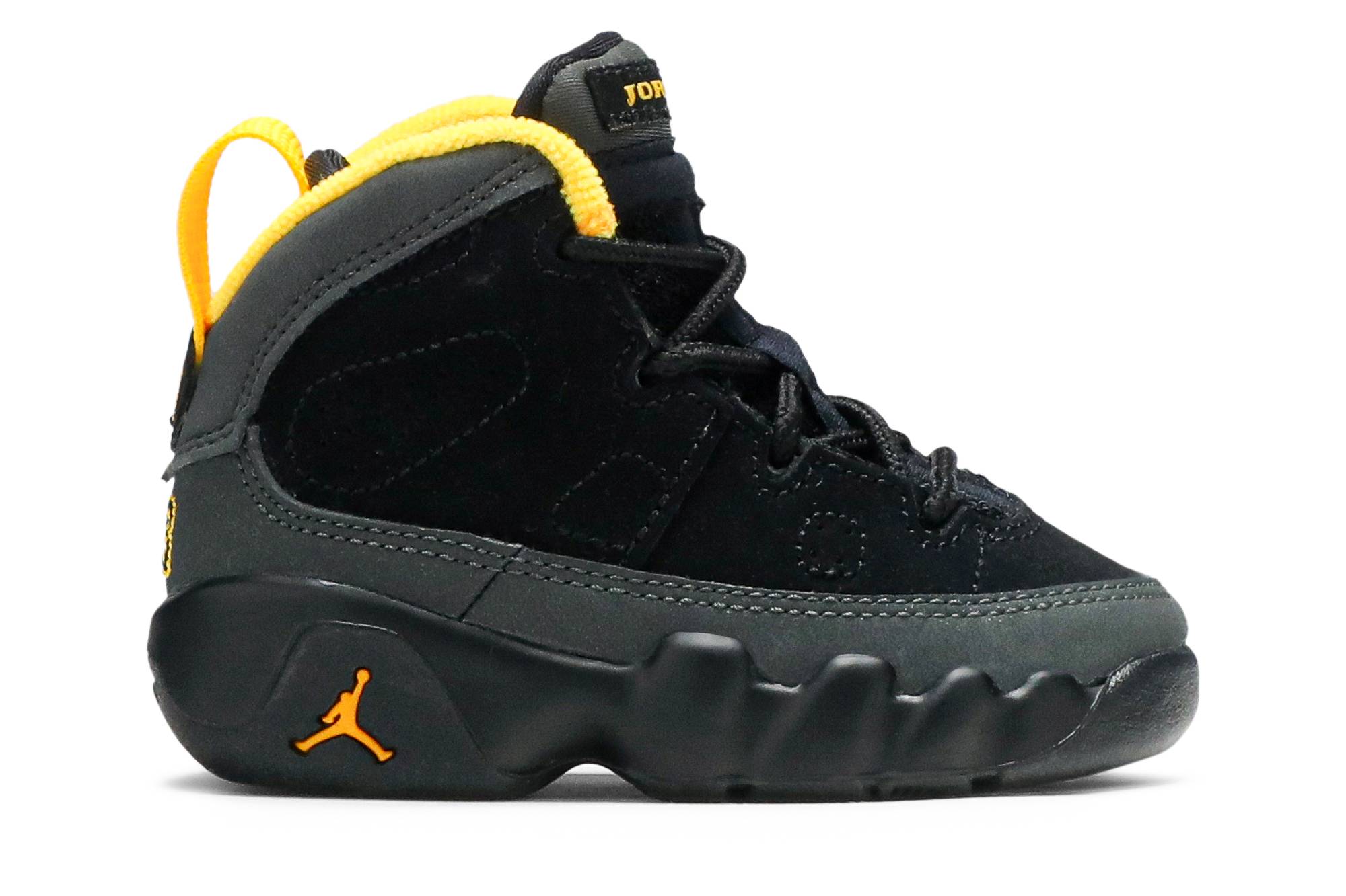 (Toddler) Air Jordan 9 Retro 'Dark Charcoal University Gold' 401812‑070