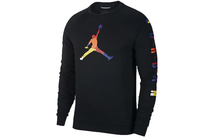 Air Jordan Black Crewneck Basketball Casual Sweatshirt CQ7593-010