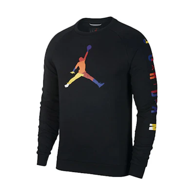 Air Jordan Black Crewneck Basketball Casual Sweatshirt CQ7593-010