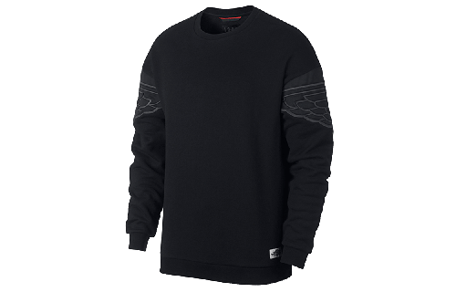 Air Jordan Black Embroidered Wing Logo Pullover Crewneck Sweatshirt AO0427-010
