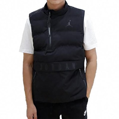 Air Jordan 黑色半拉鍊修身運動休閒棉背心 926478-010 Shop Air Jordan 黑色半拉鍊修身運動休閒棉背心 926478-010