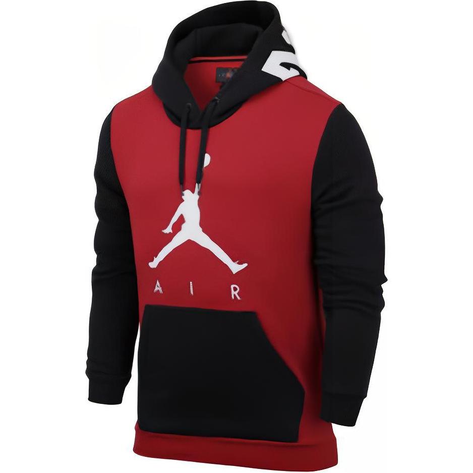Air Jordan Colorblock Logo Hoodie Red CK1349-687