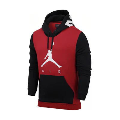 Air Jordan Colorblock Logo Hoodie Red CK1349-687