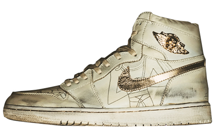 Jordan Custom High Top 'Osiris 24K Gold'