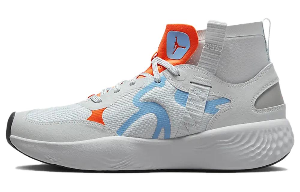 Air Jordan Delta 3 Mid Pure Platinum Chambray Total Orange DR7614-004