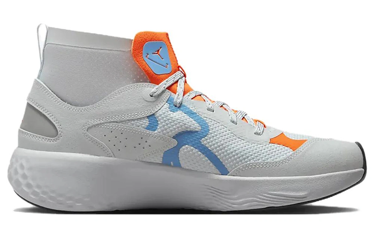 Air Jordan Delta 3 Mid Pure Platinum Chambray Total Orange