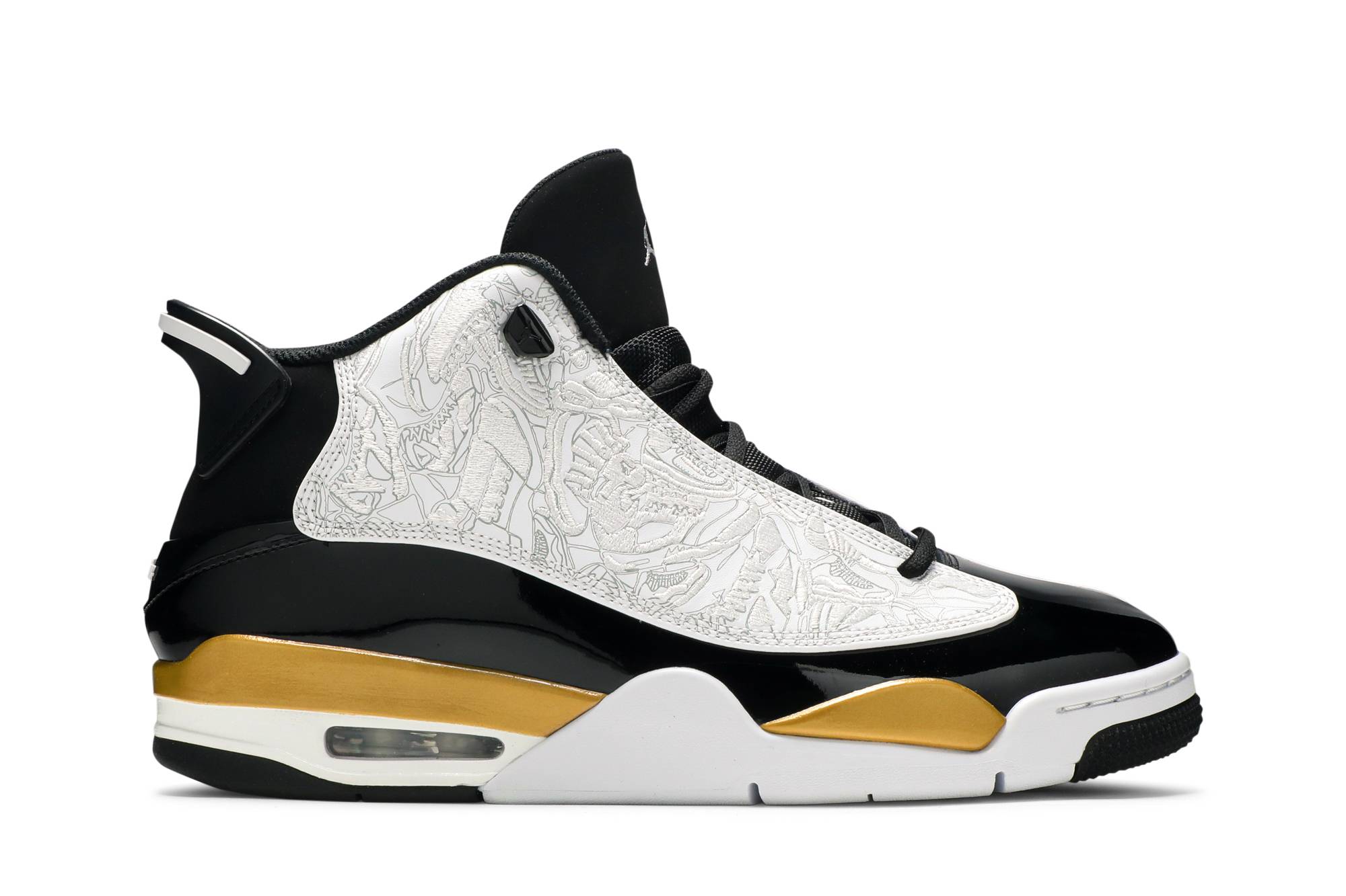black and gold dub zero jordans