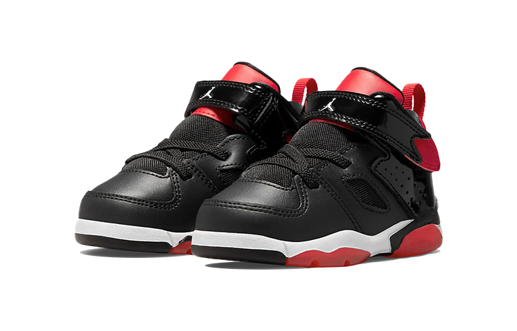 Lookbook Air Jordan Flight Club '91 Kanak-kanak 'Hitam Merah' DM1687-006