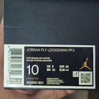 Air Jordan Fly Lockdown PFX 'Black/White-Red' A01550-601 Air Jordan Fly Lockdown PFX 'Black/White-Red' A01550-601