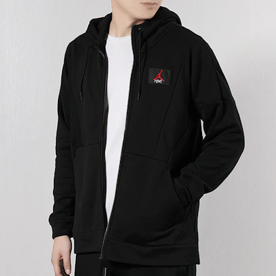 Air Jordan Jaket Hoodie Zip Penuh Hitam AV2291-010 Sizing Air Jordan Jaket Hoodie Zip Penuh Hitam AV2291-010
