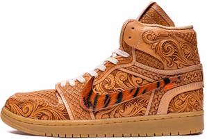 Air Jordan High 'Wild Crane Tiger Year Custom Carved Leather' YPDZX009 Air Jordan High 'Wild Crane Tiger Year Custom Carved Leather' YPDZX009