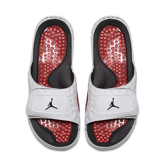 Lookbook Air Jordan Hydro 13 Retro 'Putih Hitam Merah' 684915-101