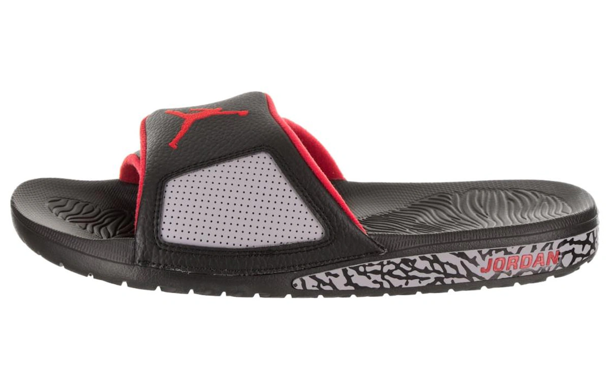 Air Jordan Hydro 3 Retro Slide 'Black Red Grey'