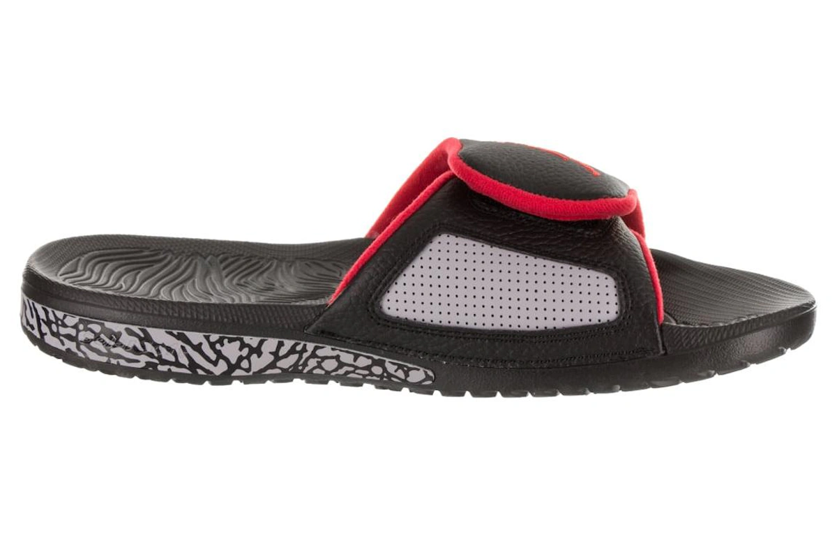 Air Jordan Hydro 3 Retro Slide 'Black Red Grey'