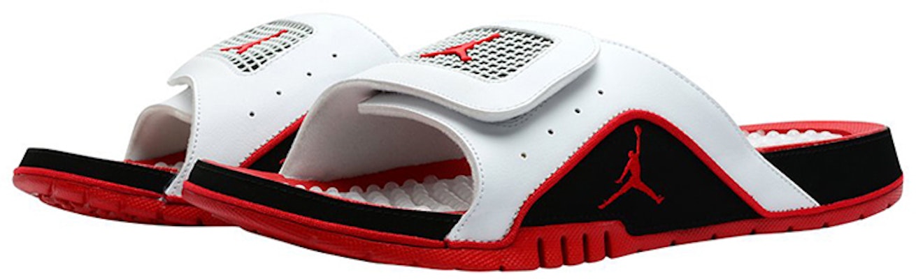 Sandal Air Jordan Hydro 4 Retro 'Putih Merah Api' 532225-160 Lookbook Sandal Air Jordan Hydro 4 Retro 'Putih Merah Api' 532225-160