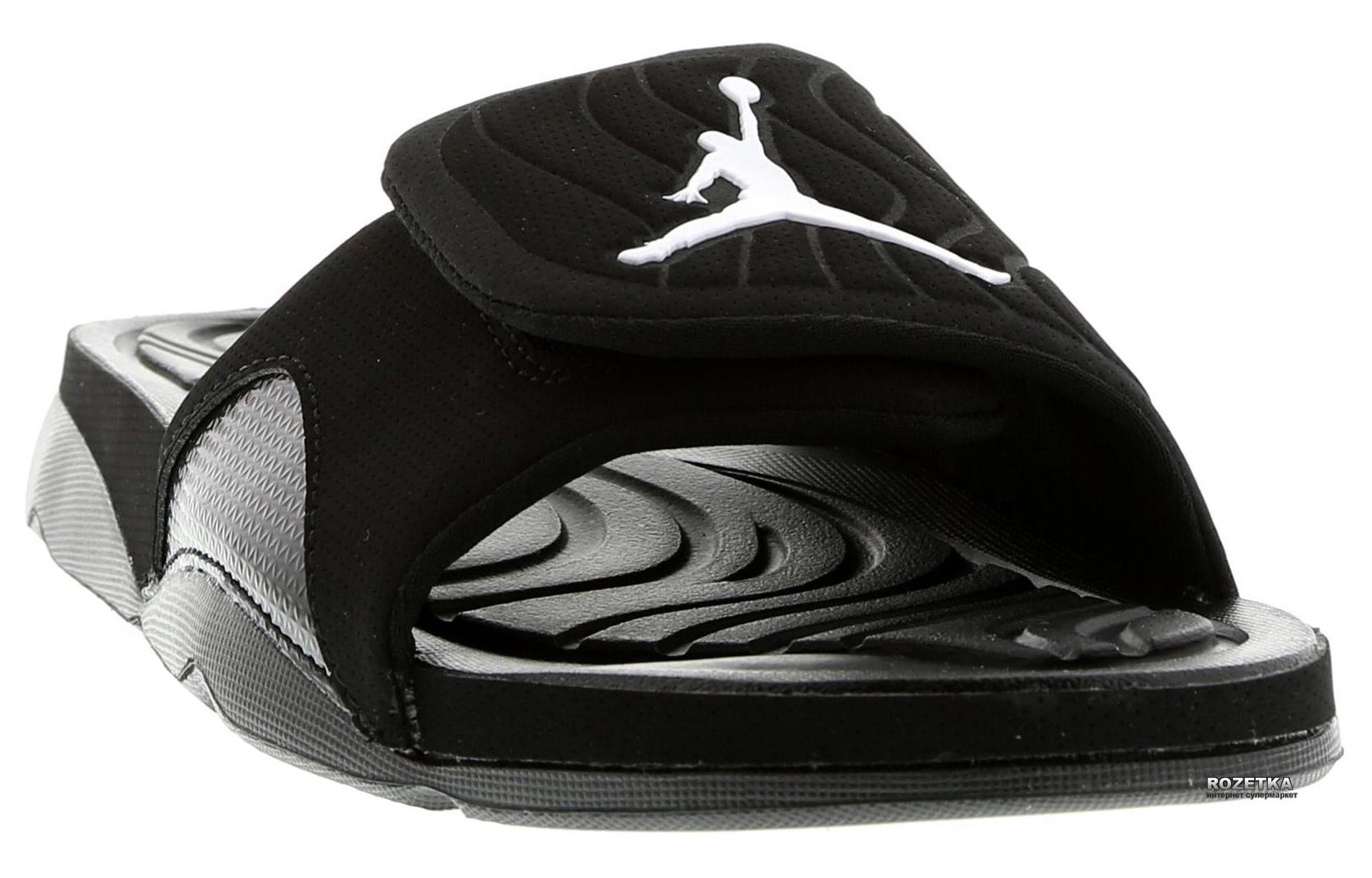 Lookbook Air Jordan Hydro 4 Slide ''Zwart''. 705163-010
