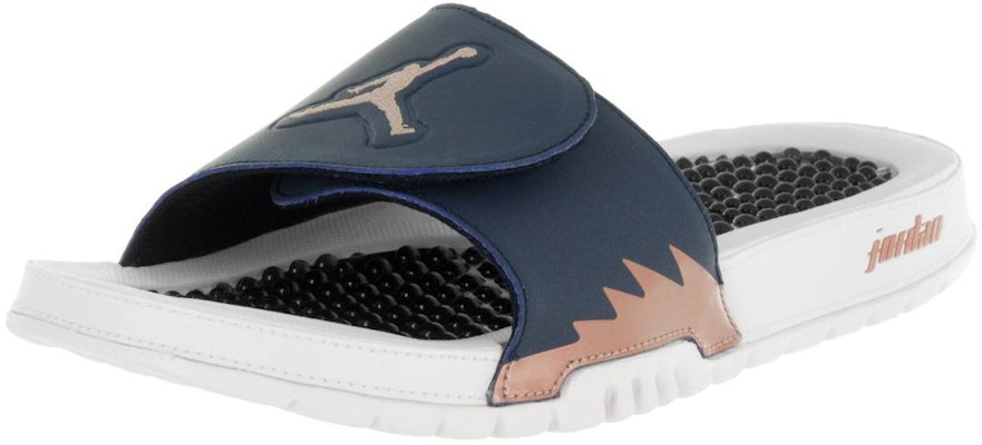 Air Jordan Hydro 5 Retro Slide 'Obsidian Metallic Red Bronze' 555501-408 Lookbook Air Jordan Hydro 5 Retro Slide 'Obsidian Metallic Red Bronze' 555501-408