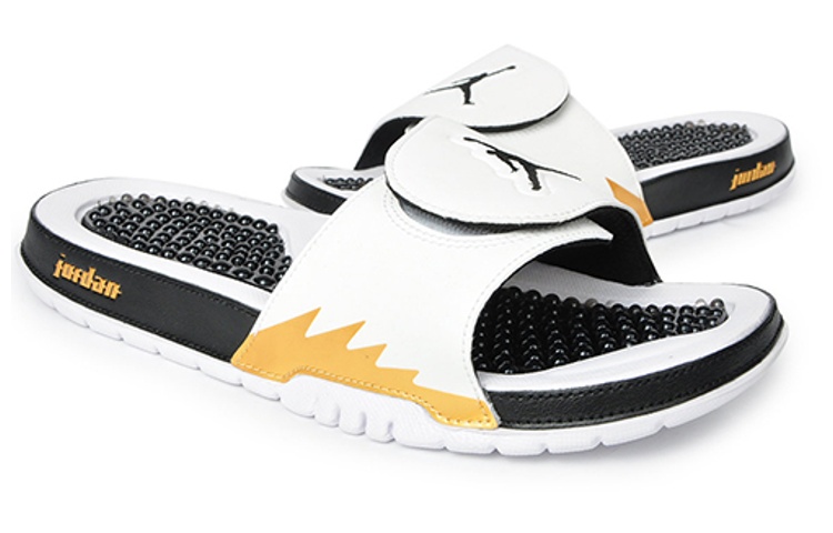 Shop Air Jordan Hydro 5 Retro Sandalias 'Blanco Oro Metálico' 555501-153