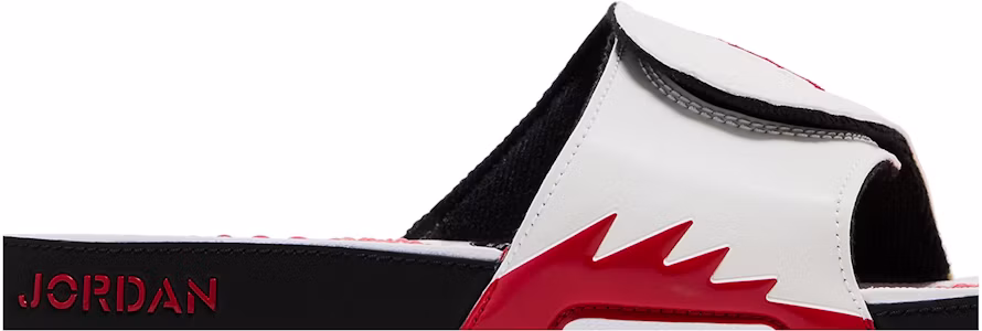 Lookbook Air Jordan Hydro 5 復刻版涼拖鞋 '白色火焰紅' 555501-101