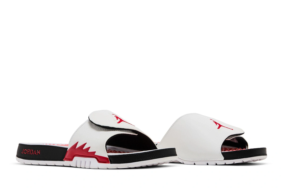 Air Jordan Hydro 5 Retro Slides 'White Fire Red'