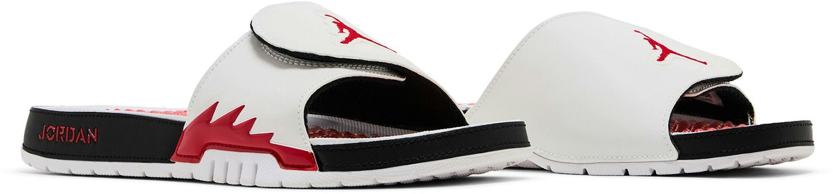 Air Jordan Hydro 5 復刻版涼拖鞋 '白色火焰紅' 555501-101 1