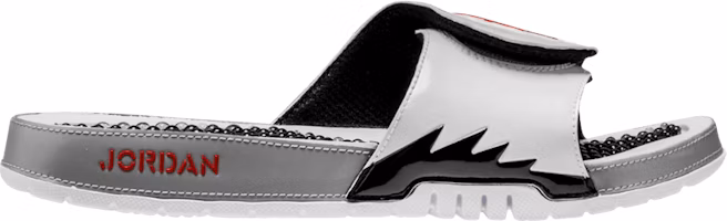Air Jordan Hydro 5 Slide 'White Red Silver' 555501-112 Air Jordan Hydro 5 Slide 'White Red Silver' 555501-112