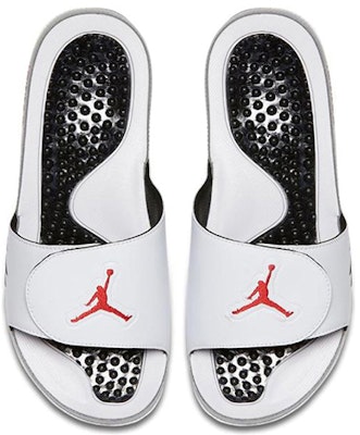 Air Jordan Hydro 5 Slide 'White Red Silver' 555501-112 Shop Air Jordan Hydro 5 Slide 'White Red Silver' 555501-112