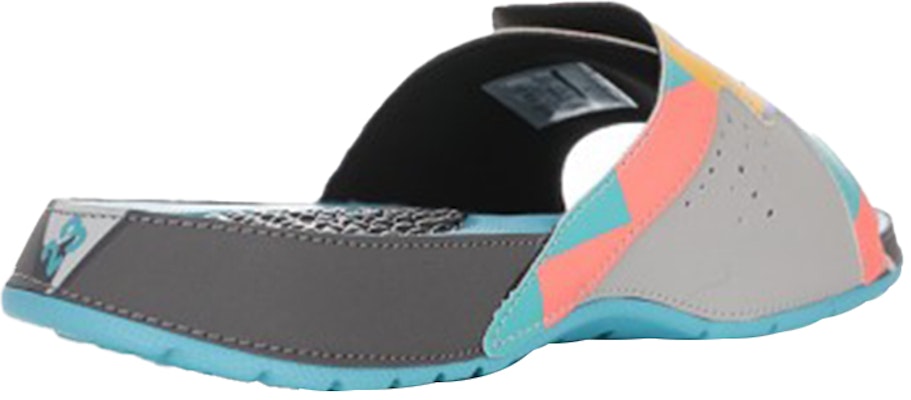 Air Jordan Hydro 7 Retro Slide 'Dark Grey Blue Turquoise' 705467-013 Lookbook Air Jordan Hydro 7 Retro Slide 'Dark Grey Blue Turquoise' 705467-013