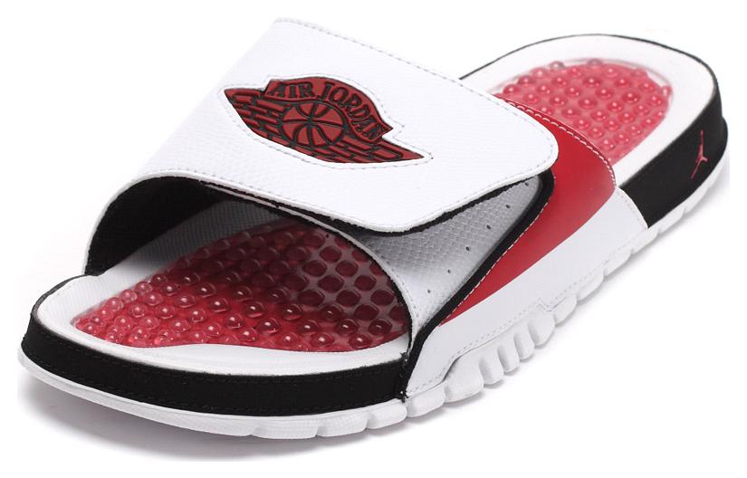 Lookbook Jordan Hydro II Retro 喬二 時尚休閒拖鞋 白黑紅