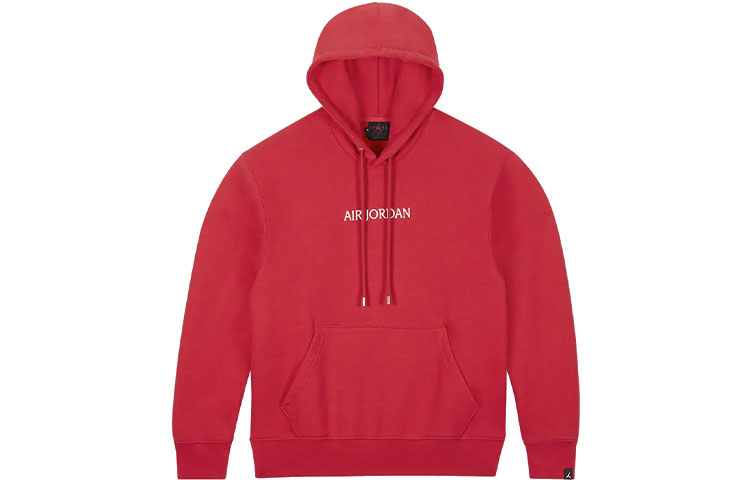 Air Jordan JDN FLC Solid Color Logo Hoodie Red Long Sleeve DO6095-612