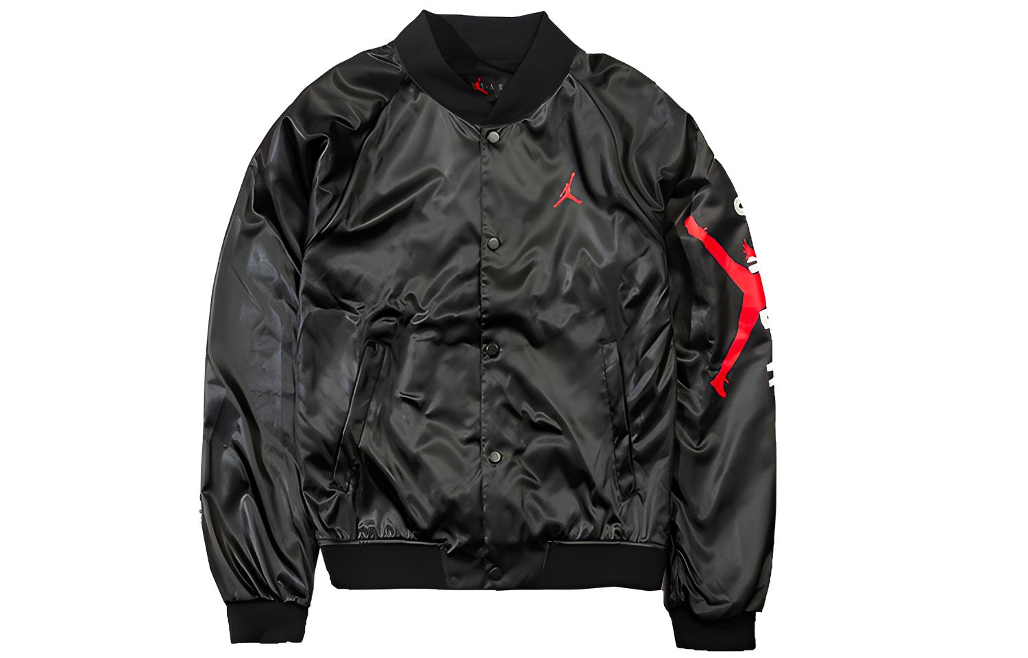 Air Jordan Jumpman Black Bomber Varsity Jacket AO0445-010