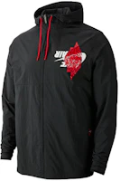 Air Jordan Jumpman Black Hoodie Jacket with Logo Pattern BQ8476-010 Air Jordan Jumpman Black Hoodie Jacket with Logo Pattern BQ8476-010