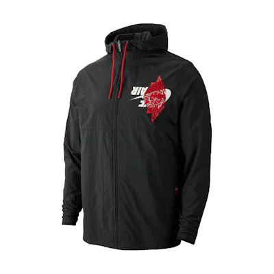 Air Jordan Jumpman Black Hoodie Jacket with Logo Pattern BQ8476-010