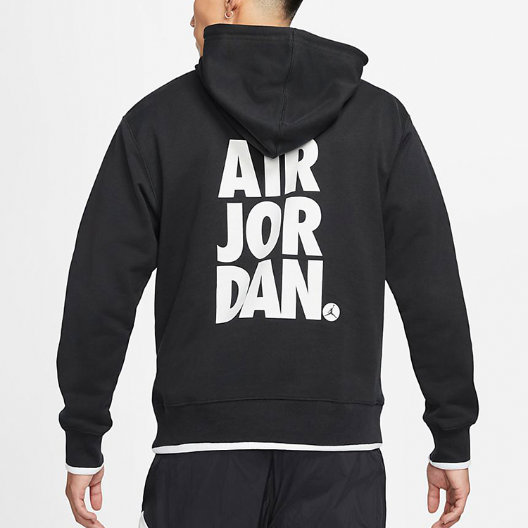 Details for Air Jordan Jumpman Classics Hoodie Hitam Sweatshirt Kasual Musim Luruh CV2245-010