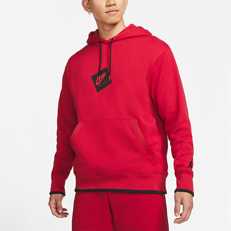 Purchase Air Jordan Jumpman Hoodie Logo Cetakan Basket Warna Merah CV2245-687
