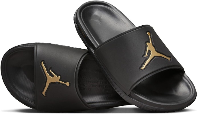 Air Jordan Jumpman Slide 'Black Metallic Gold' FQ1598-007 Shop Air Jordan Jumpman Slide 'Black Metallic Gold' FQ1598-007