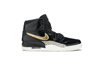 Air Jordan Legacy 312 Black Gold Patent AV3922-007