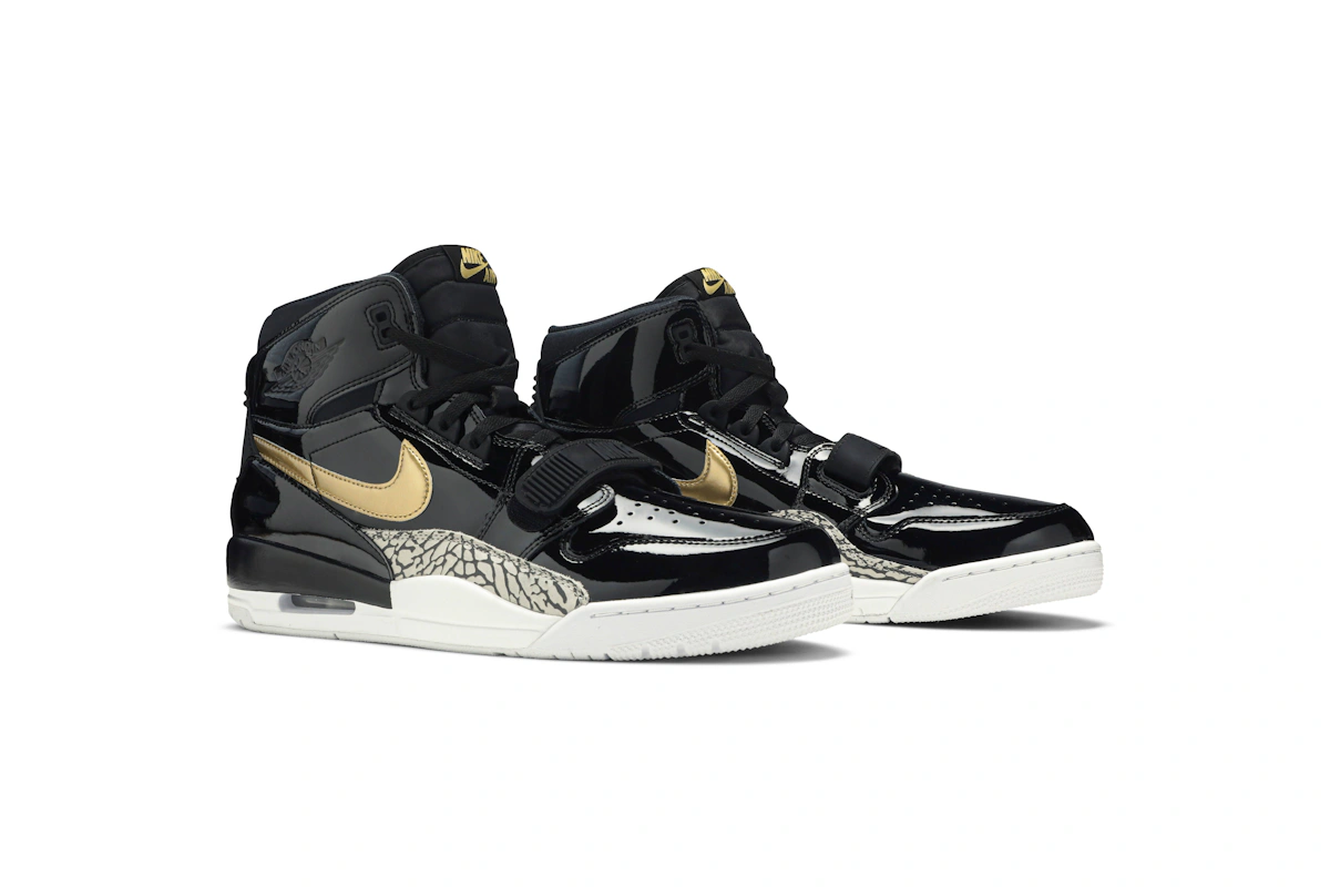 Air Jordan Legacy 312 Black Gold Patent AV3922-007