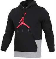 Air Jordan Logo Colorblock Fleece Hoodie Winter Black 942776-010 Air Jordan Logo Colorblock Fleece Hoodie Winter Black 942776-010