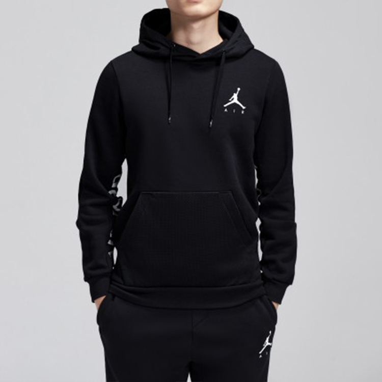 Shop Air Jordan Logo Colorblock Hoodie Hitam 939987-010
