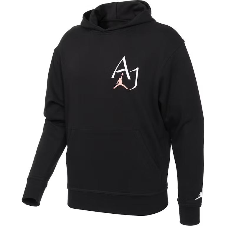 Air Jordan Logo Print Pullover Hoodie Black DM1411-010