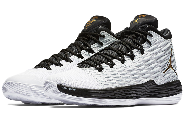 Lookbook Air Jordan Melo M13 Blanco/Oro Metálico 'Negro' 881562-131
