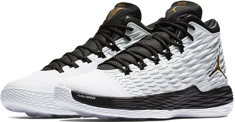 Air Jordan Melo M13 Blanco/Oro Metálico 'Negro' 881562-131 Lookbook Air Jordan Melo M13 Blanco/Oro Metálico 'Negro' 881562-131
