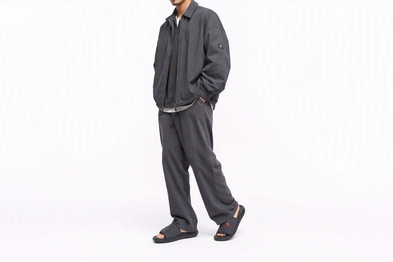 Order Air Jordan Play Slide 'Anthracite University Red' Lelaki DC9835-061