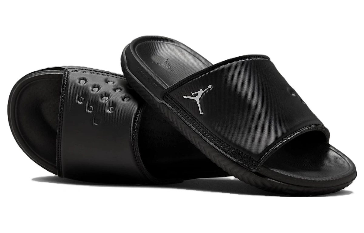 Air Jordan Play Slide 'Black Metallic Silver'