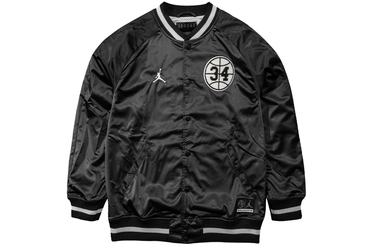 Air Jordan Ray Allen #34 Black Mesh Baseball Jacket Back to School AR1170-010