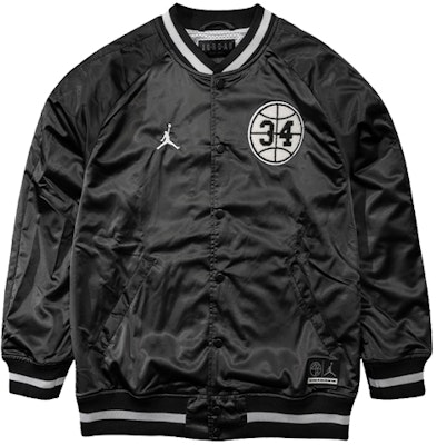 Air Jordan Ray Allen #34 黑色網眼棒球外套 開學季 AR1170-010 Order Air Jordan Ray Allen #34 黑色網眼棒球外套 開學季 AR1170-010