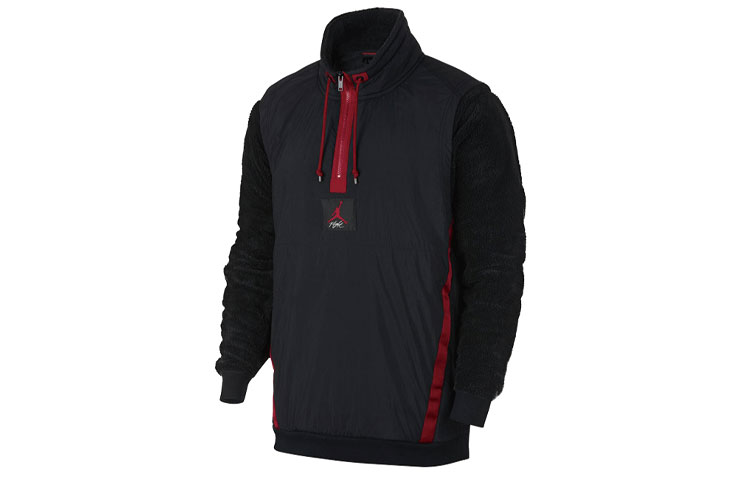 Air Jordan Retro Pullover Fleece Jacket Winter Black AH6256-010 圖 2