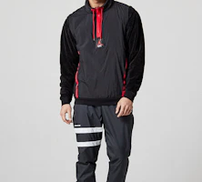 Shop Air Jordan Retro Pullover Fleece Jacket Winter Black AH6256-010